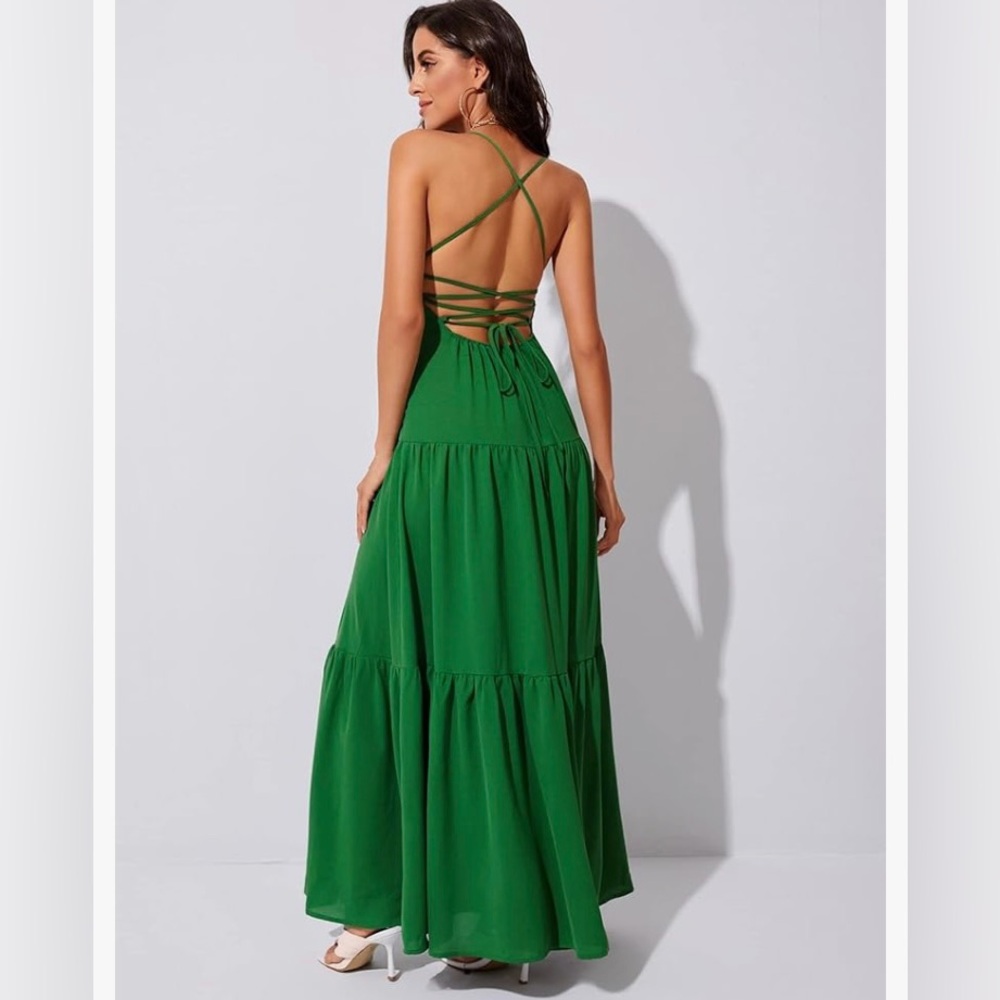 Elegant Green Maxi Dress